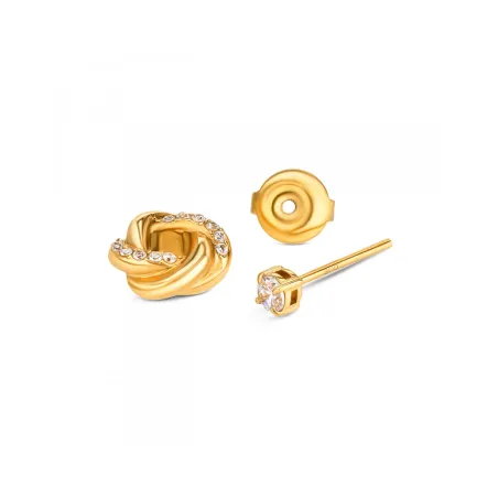 Moteriškas vėrinys bei suderintų aukskarų komplektas One Jewels OJSET23G Auksinis